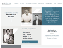 Tablet Screenshot of bluealphafunds.com